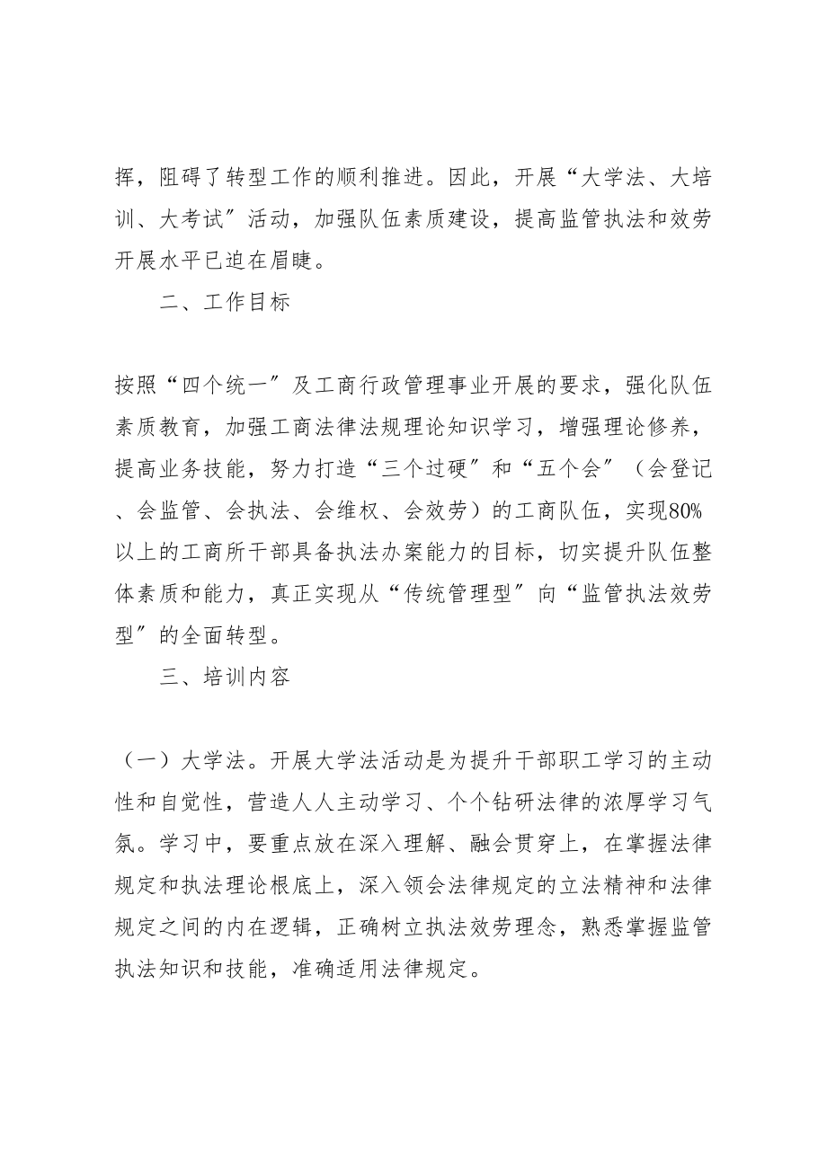 2023年工商局加强队伍教育培训方案.doc_第2页