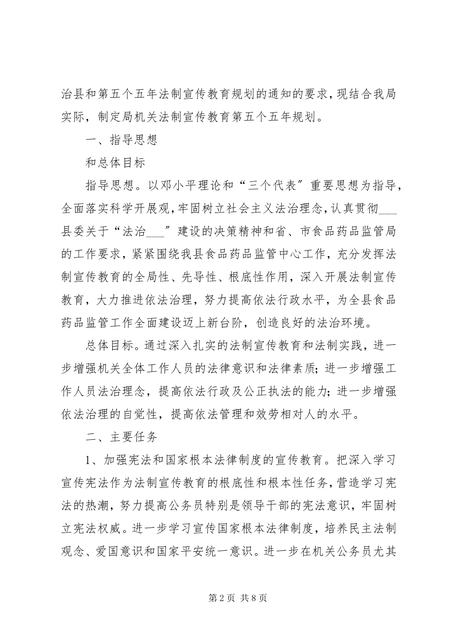 2023年县食药监五五普法工作规划.docx_第2页