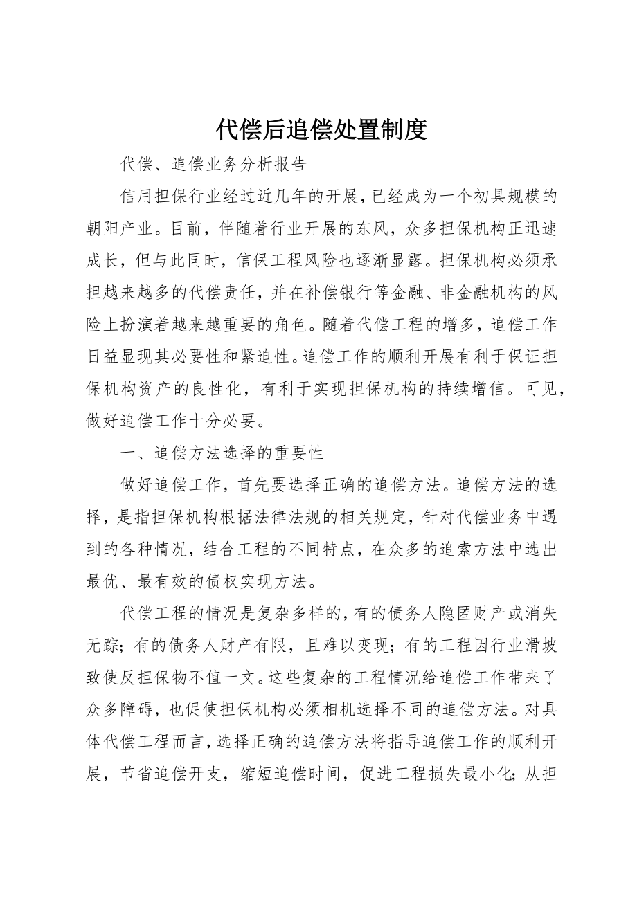 2023年代偿后追偿处置制度.docx_第1页