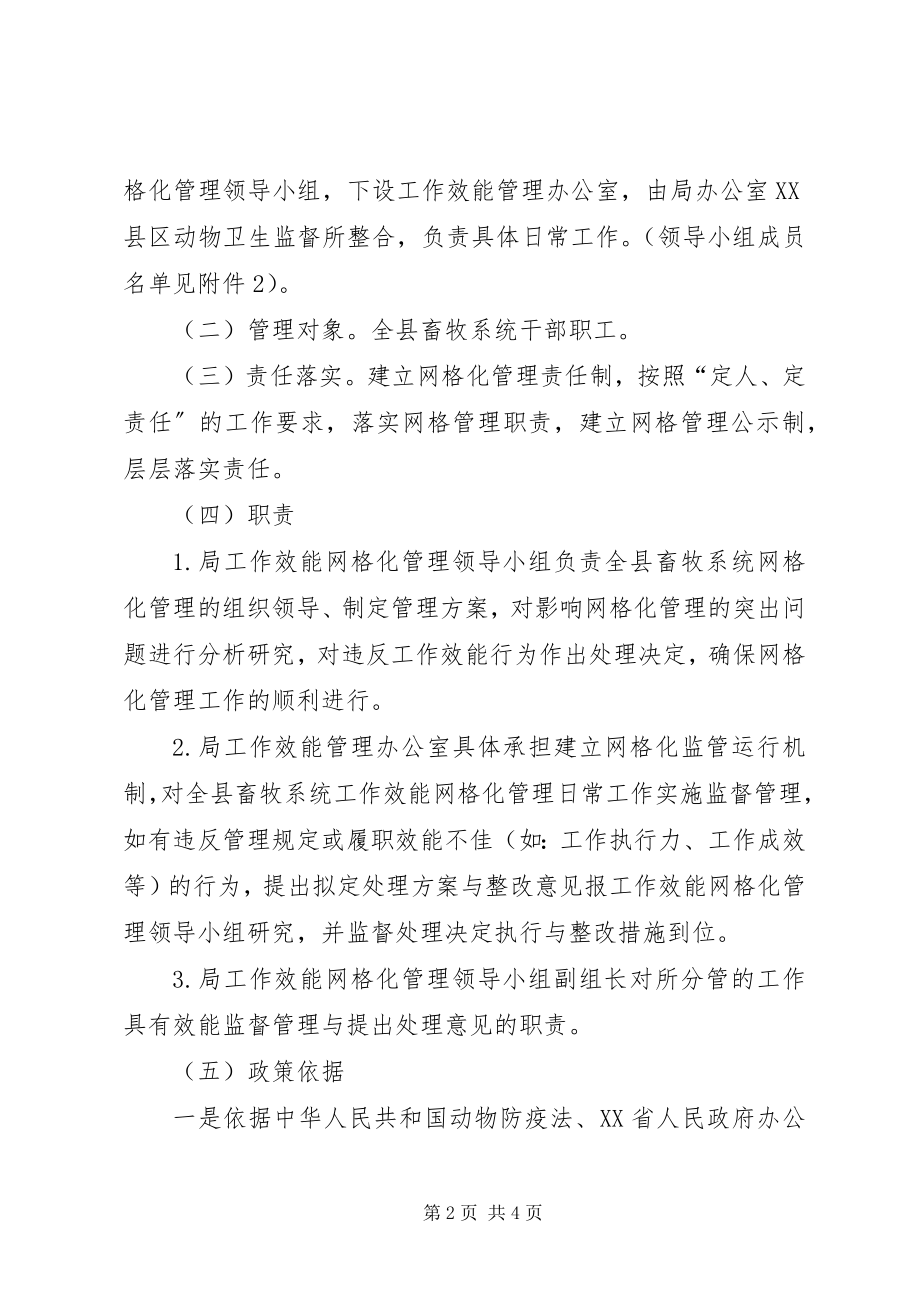 2023年畜牧局工作效能网格化管理实施计划.docx_第2页