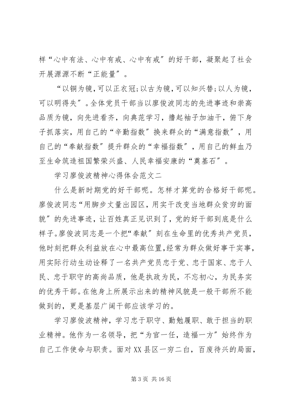 2023年学习廖俊波精神心得体会多篇.docx_第3页