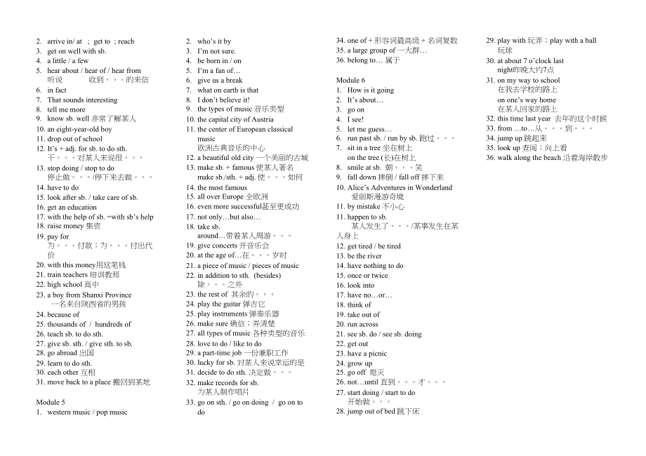 2023年module16重点短语外研版八年级上doc初中英语.docx_第2页