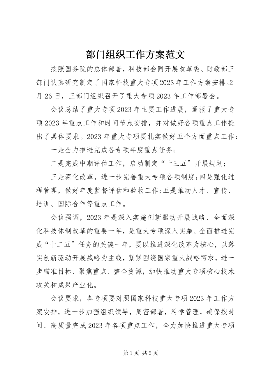 2023年部门组织工作计划.docx_第1页