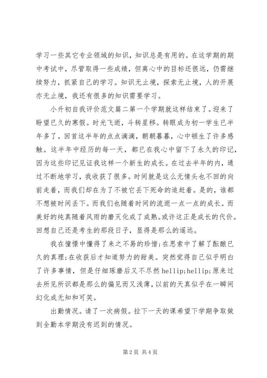 2023年小升初自我评价.docx_第2页