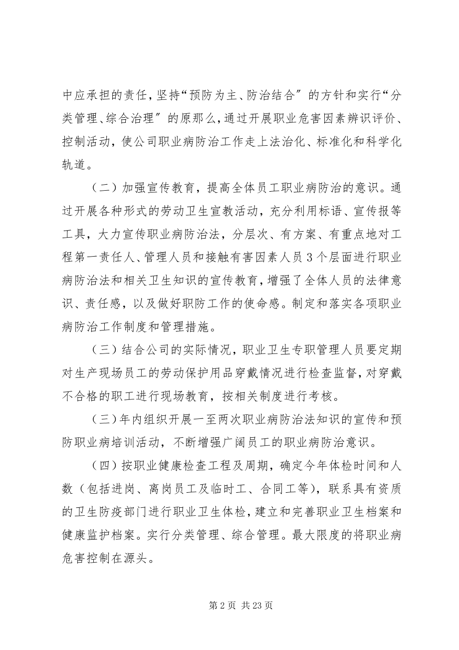 2023年职业病防治工作计划与实施方案.docx_第2页