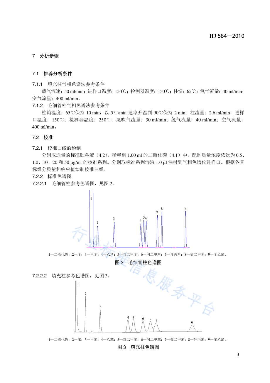 HJ 584-2010 环境空气　苯系物的测定　活性炭吸附_二硫化碳解吸-气相色谱法.pdf_第3页