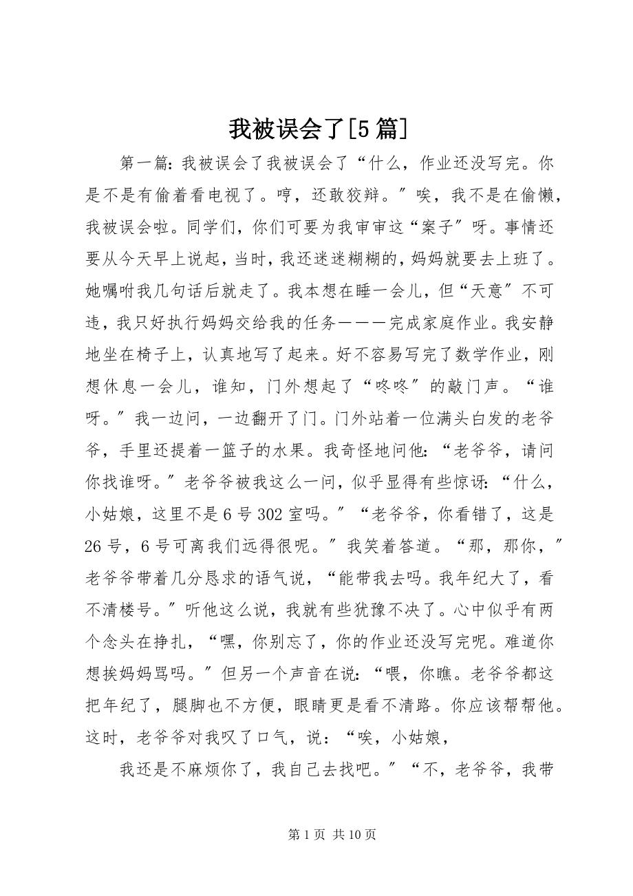 2023年我被误会了5篇.docx_第1页