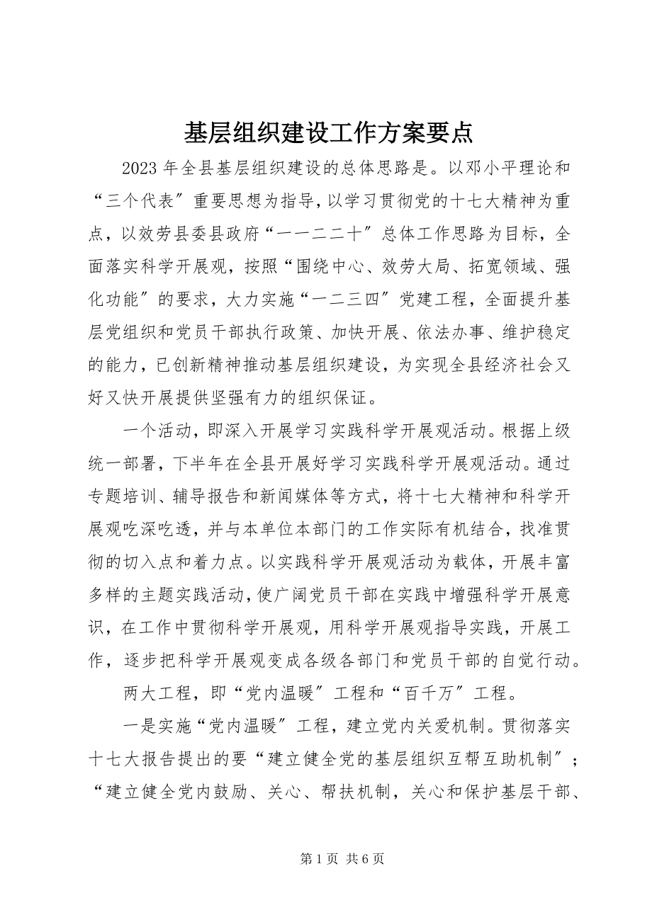 2023年基层组织建设工作计划要点.docx_第1页