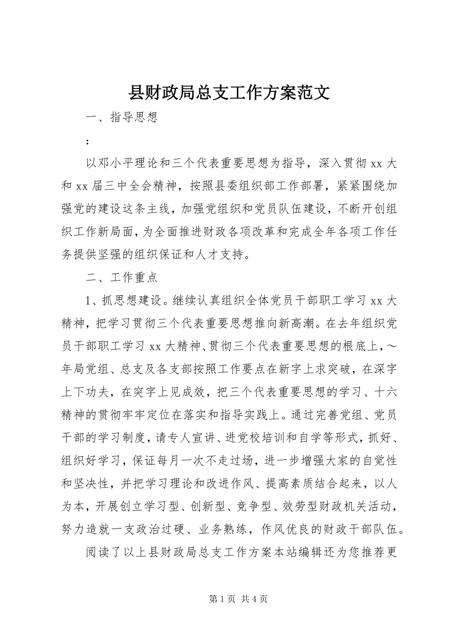 2023年县财政局总支工作计划3.docx_第1页