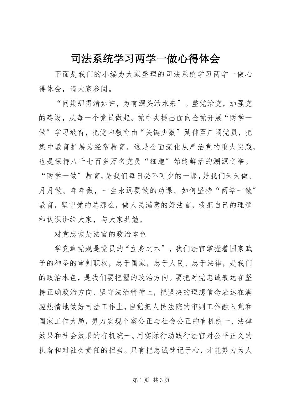 2023年司法系统学习两学一做心得体会.docx_第1页