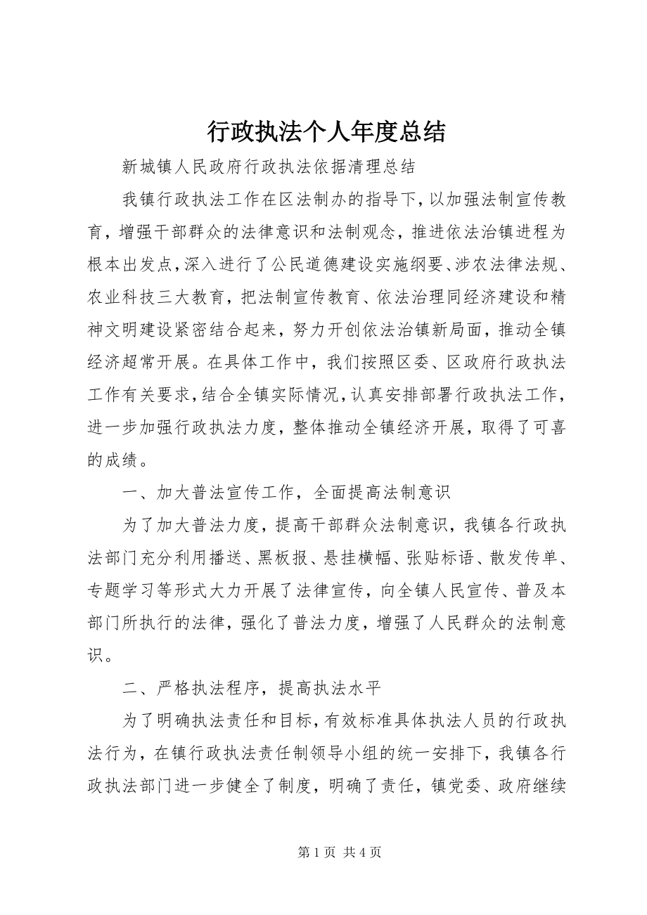 2023年行政执法个人度总结.docx_第1页