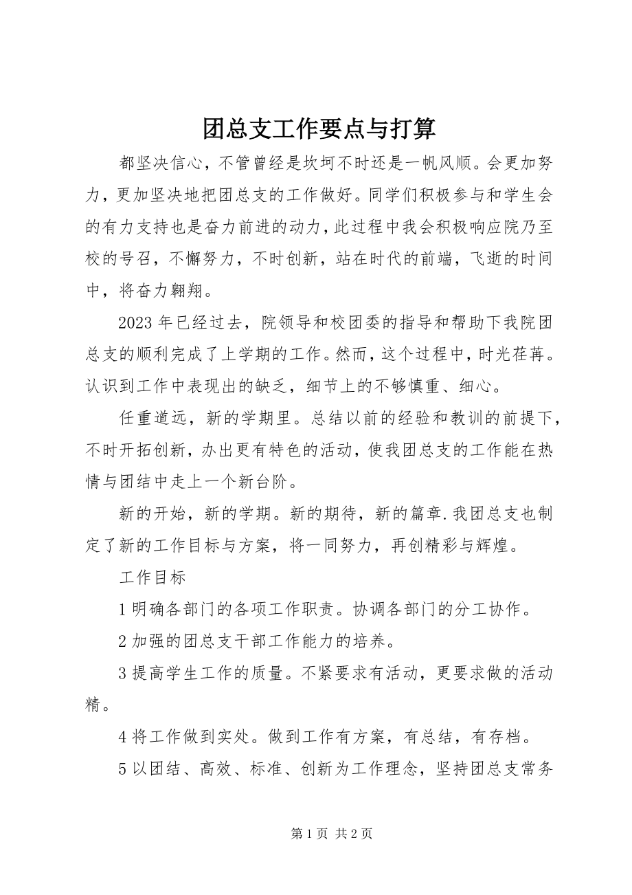 2023年团总支工作要点与打算.docx_第1页