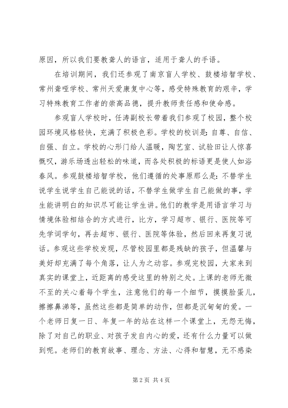 2023年赴南京特殊教育学院学习心得体会[五篇].docx_第2页