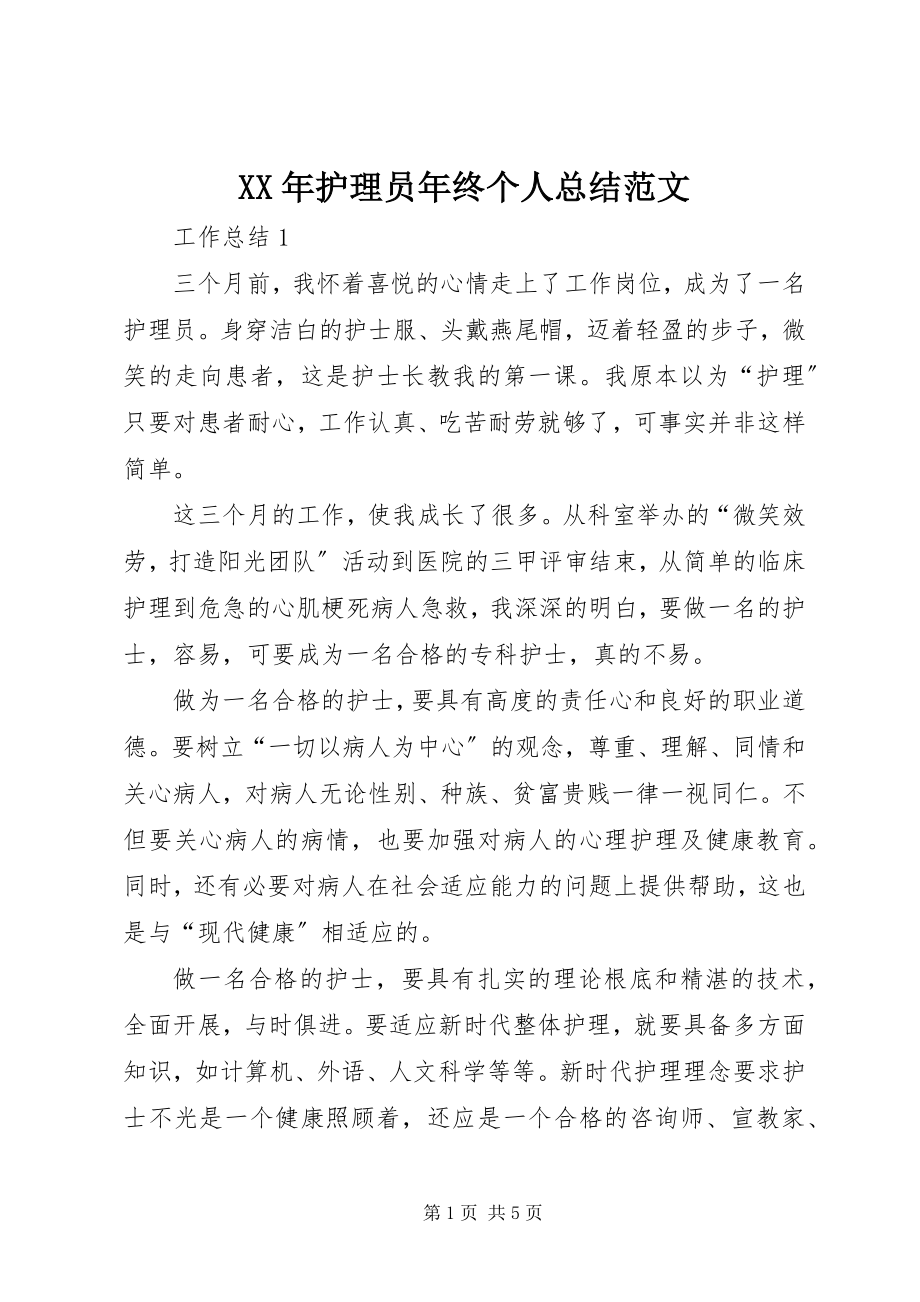 2023年护理员终个人总结.docx_第1页