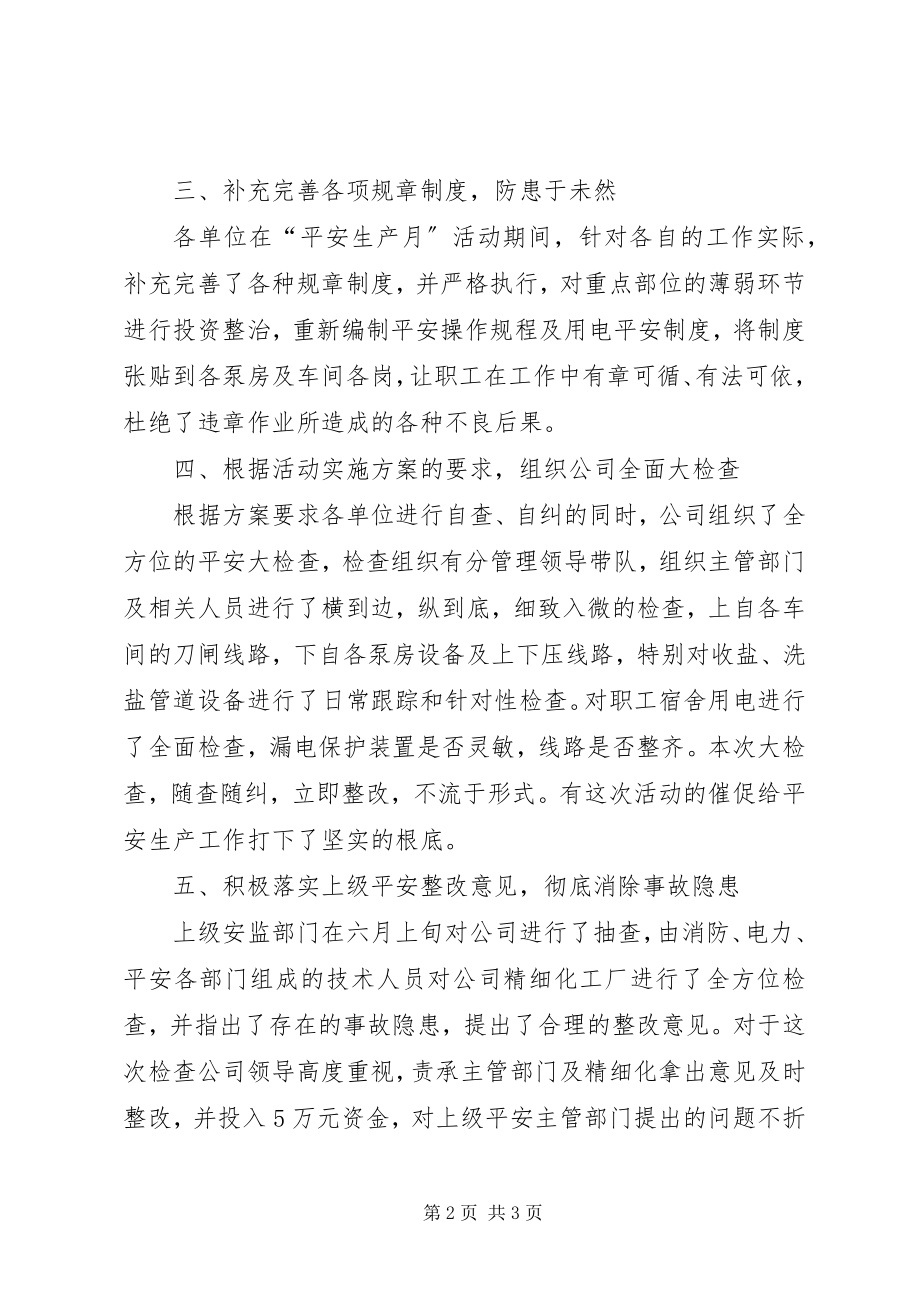 2023年公司安全生产月主题活动工作总结.docx_第2页