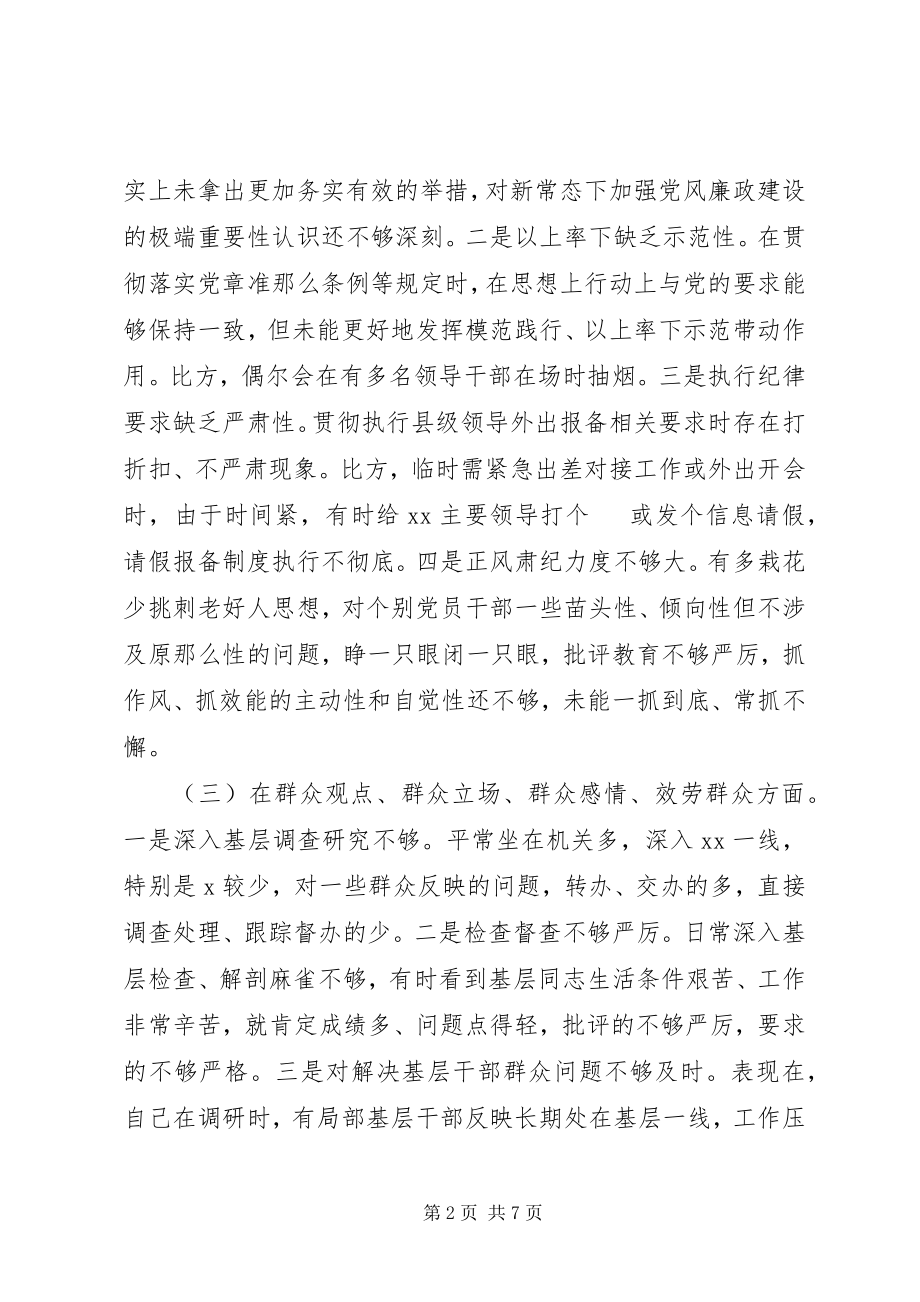 2023年县政府班子成员主题教育个人对照检视检查材料.docx_第2页