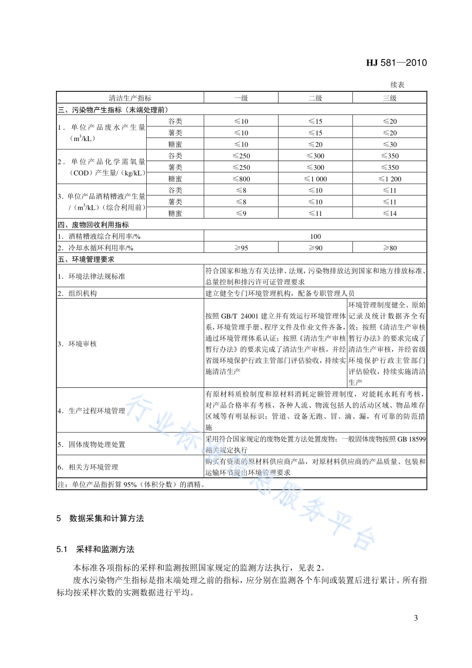 HJ 581-2010 清洁生产标准 酒精制造业.pdf_第3页