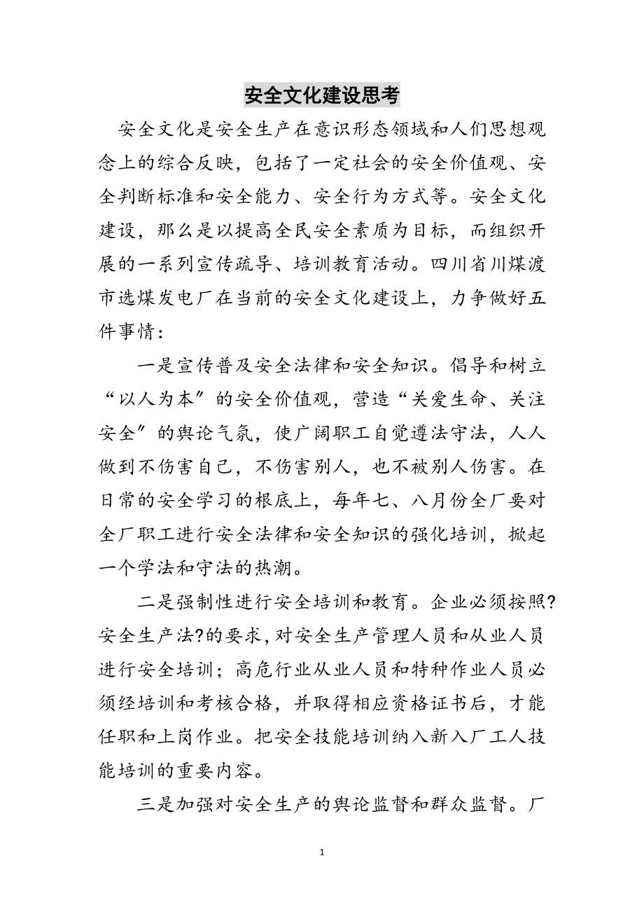 2023年安全文化建设思考范文.doc_第1页