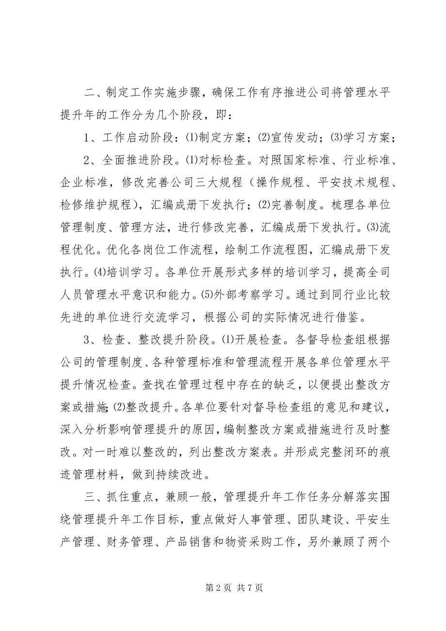 2023年某某公司管理提升工作总结合集.docx_第2页