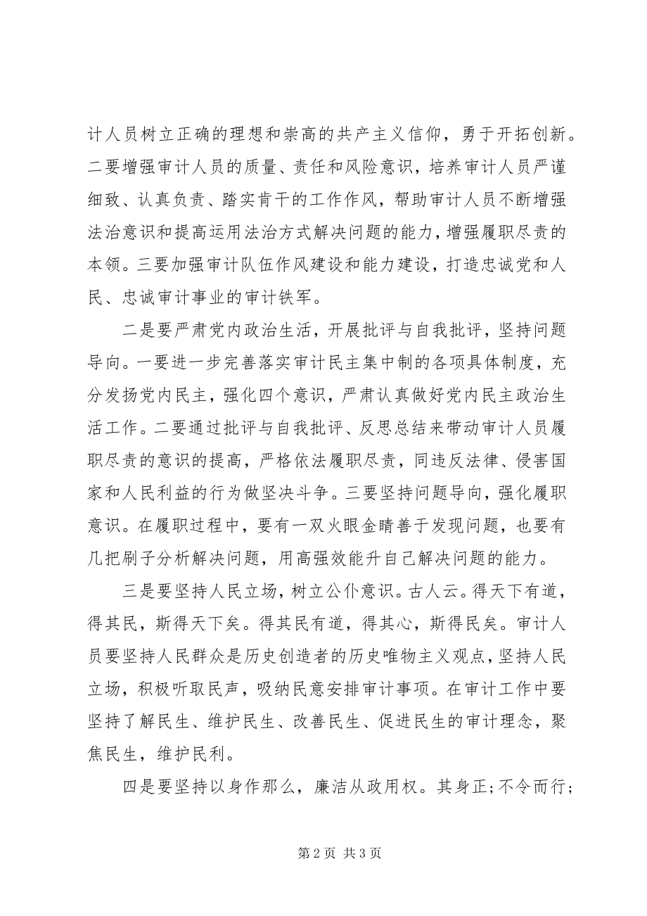 2023年审计工作者学习《新形势下党内政治生活若干准则》有感.docx_第2页