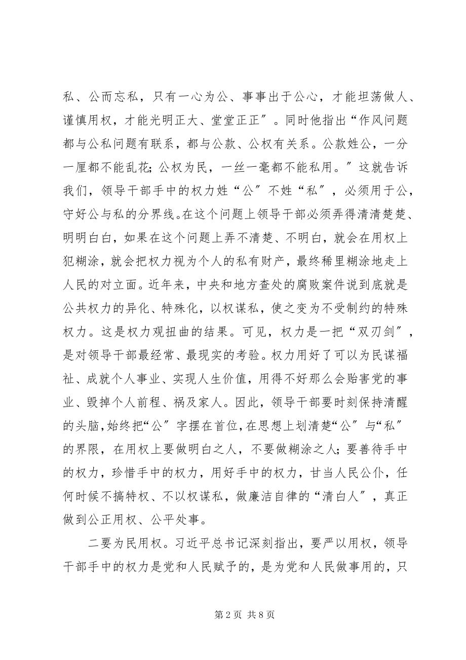 2023年严以用权专题研讨会讲话材料.docx_第2页