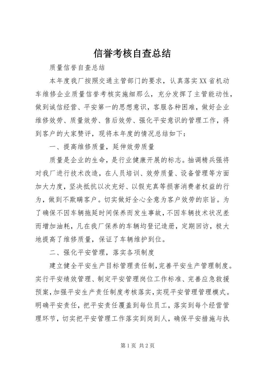 2023年信誉考核自查总结.docx_第1页