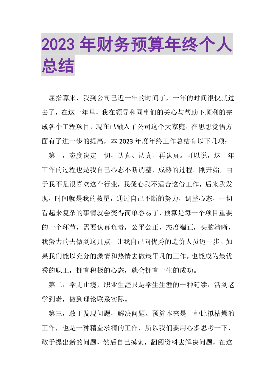 2023年财务预算年终个人总结.doc_第1页