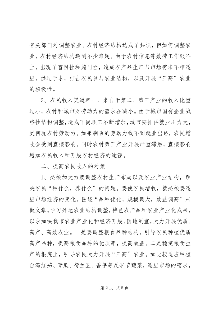 2023年提高农民收入的对策与探讨.docx_第2页