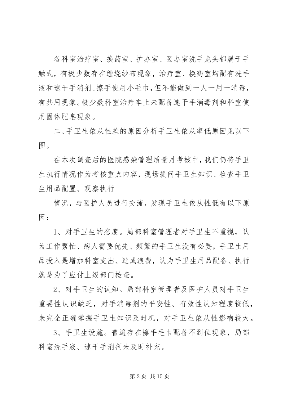 2023年医务人员手卫生依从性调查结果反馈.docx_第2页