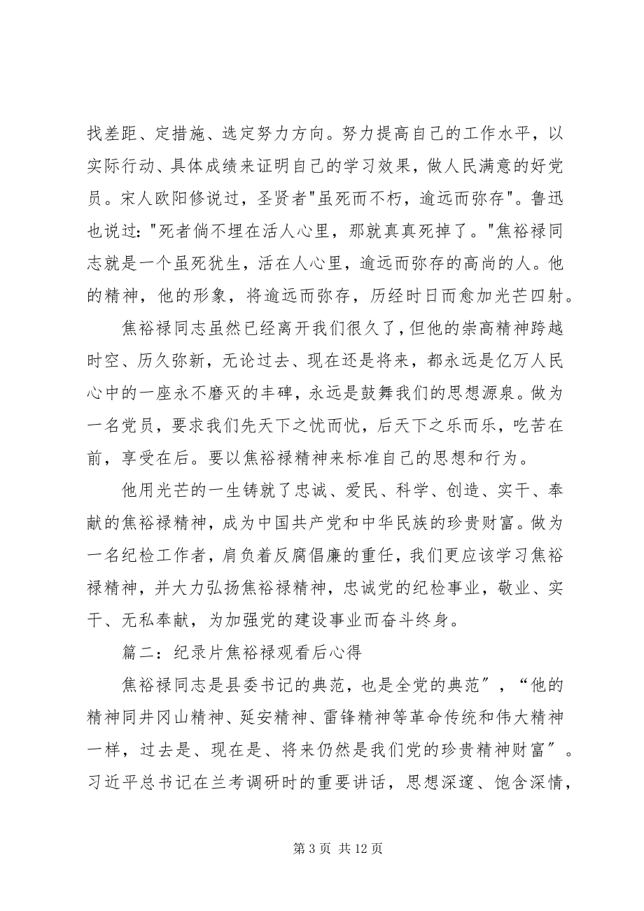 2023年观看焦裕禄纪录片心得.docx_第3页