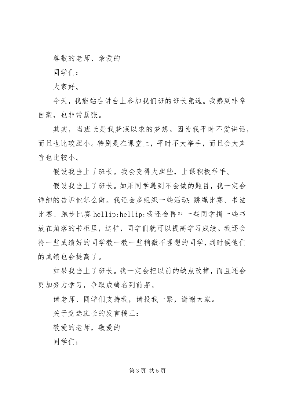 2023年竞选班长的讲话稿.docx_第3页