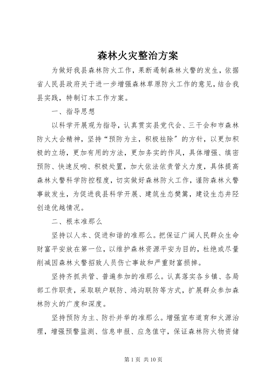 2023年森林火灾整治方案.docx_第1页