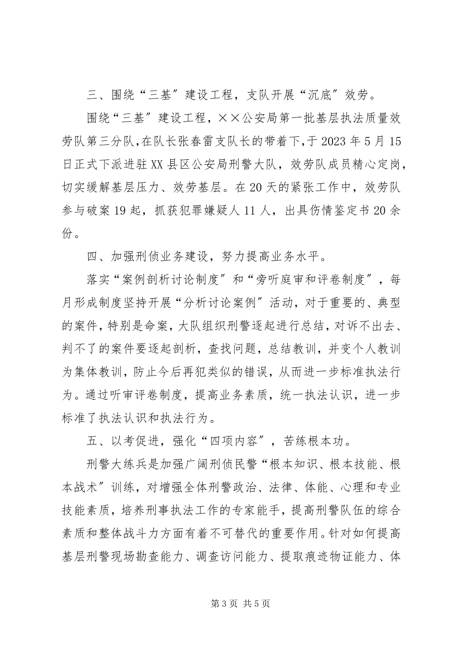 2023年公安刑侦部门三基建设工作总结.docx_第3页