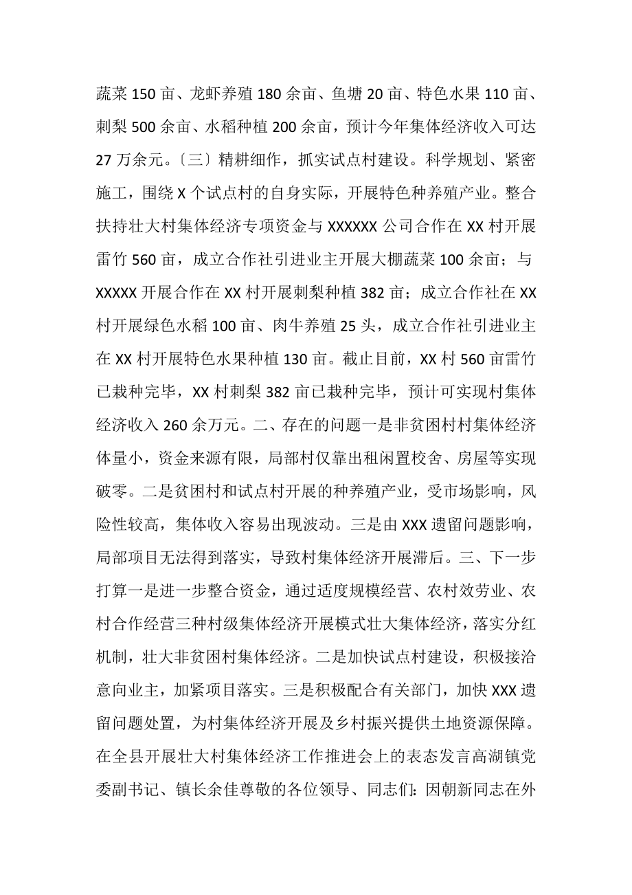 2023年在发展壮大村集体经济工作推进会上的发言和表态发言.doc_第2页