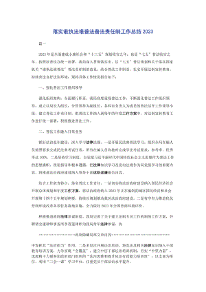 2023年落实谁执法谁普法普法责任制工作总结.docx