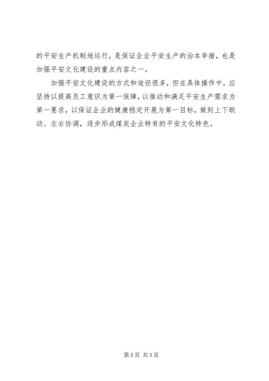 2023年对加强煤炭企业安全文化建设的几点思考.docx_第3页