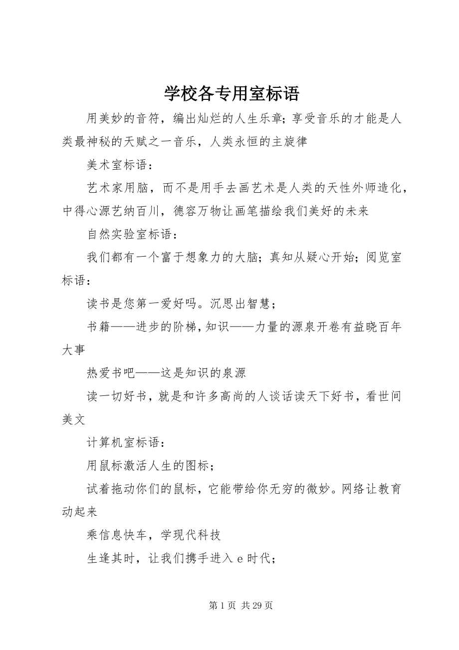 2023年学校各专用室标语.docx_第1页