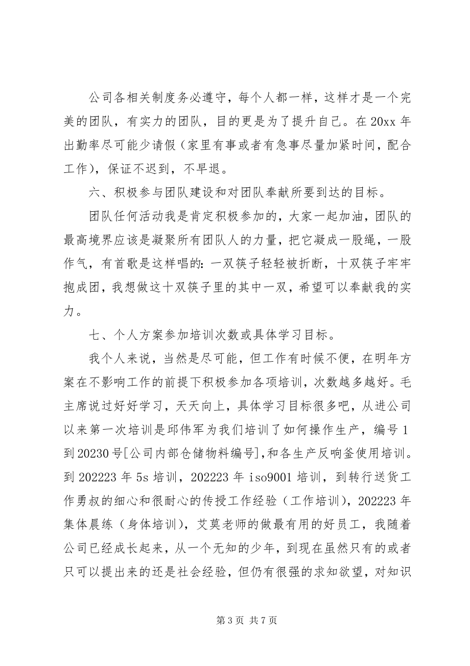 2023年送货明细工个人工作计划.docx_第3页