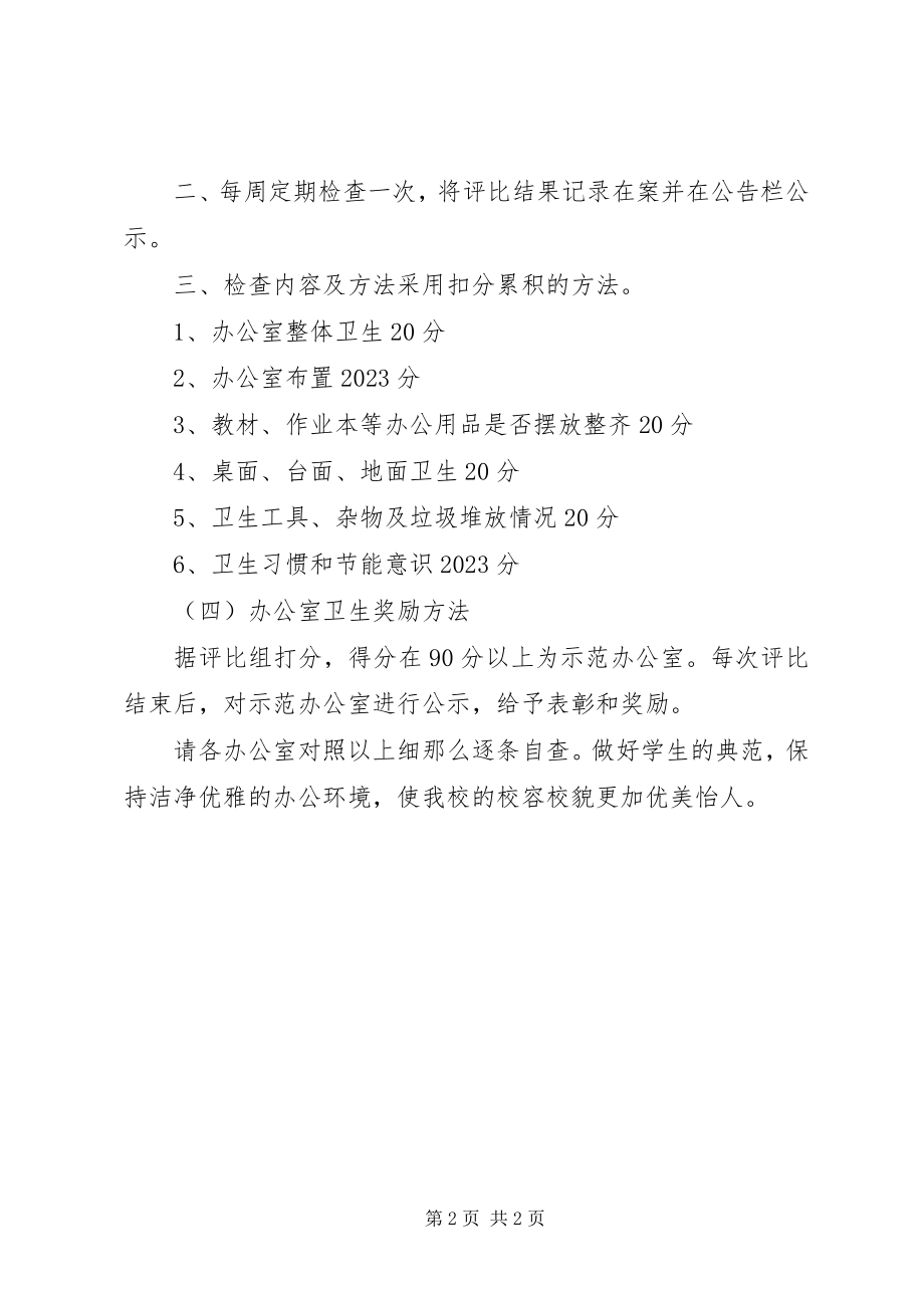 2023年昌德中学教师办公室卫生评比细则新编.docx_第2页