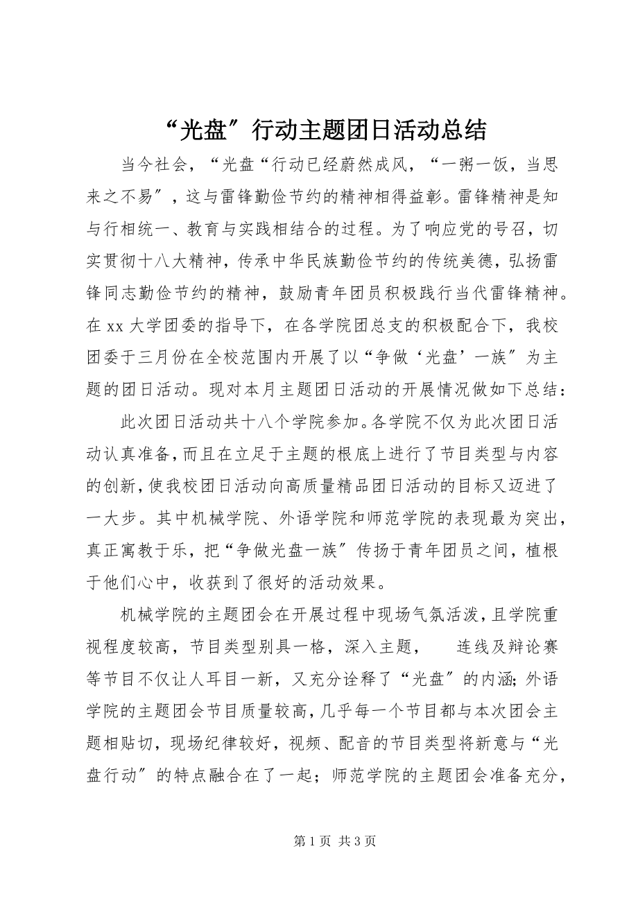 2023年“光盘”行动主题团日活动总结新编.docx_第1页