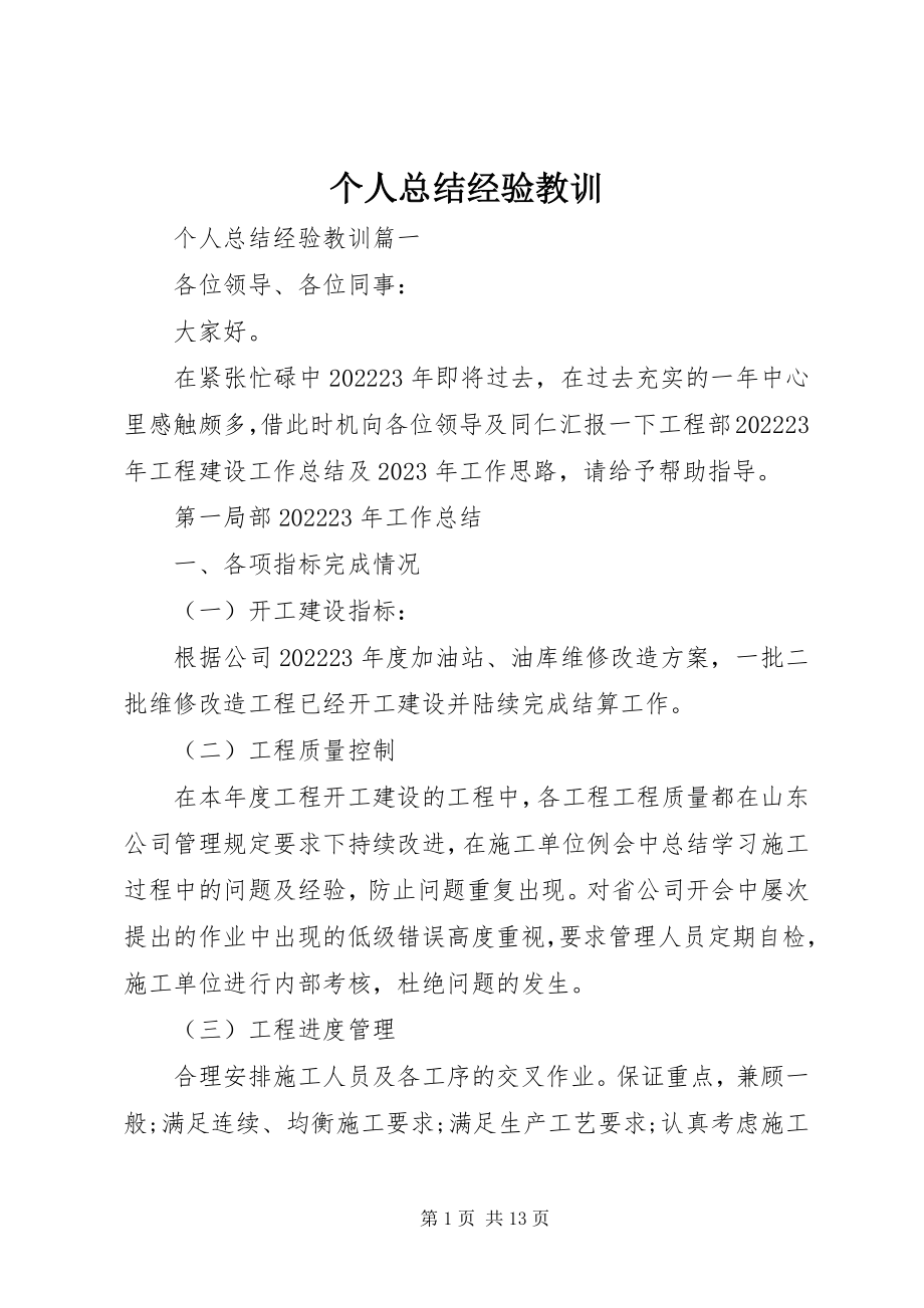 2023年个人总结经验教训.docx_第1页