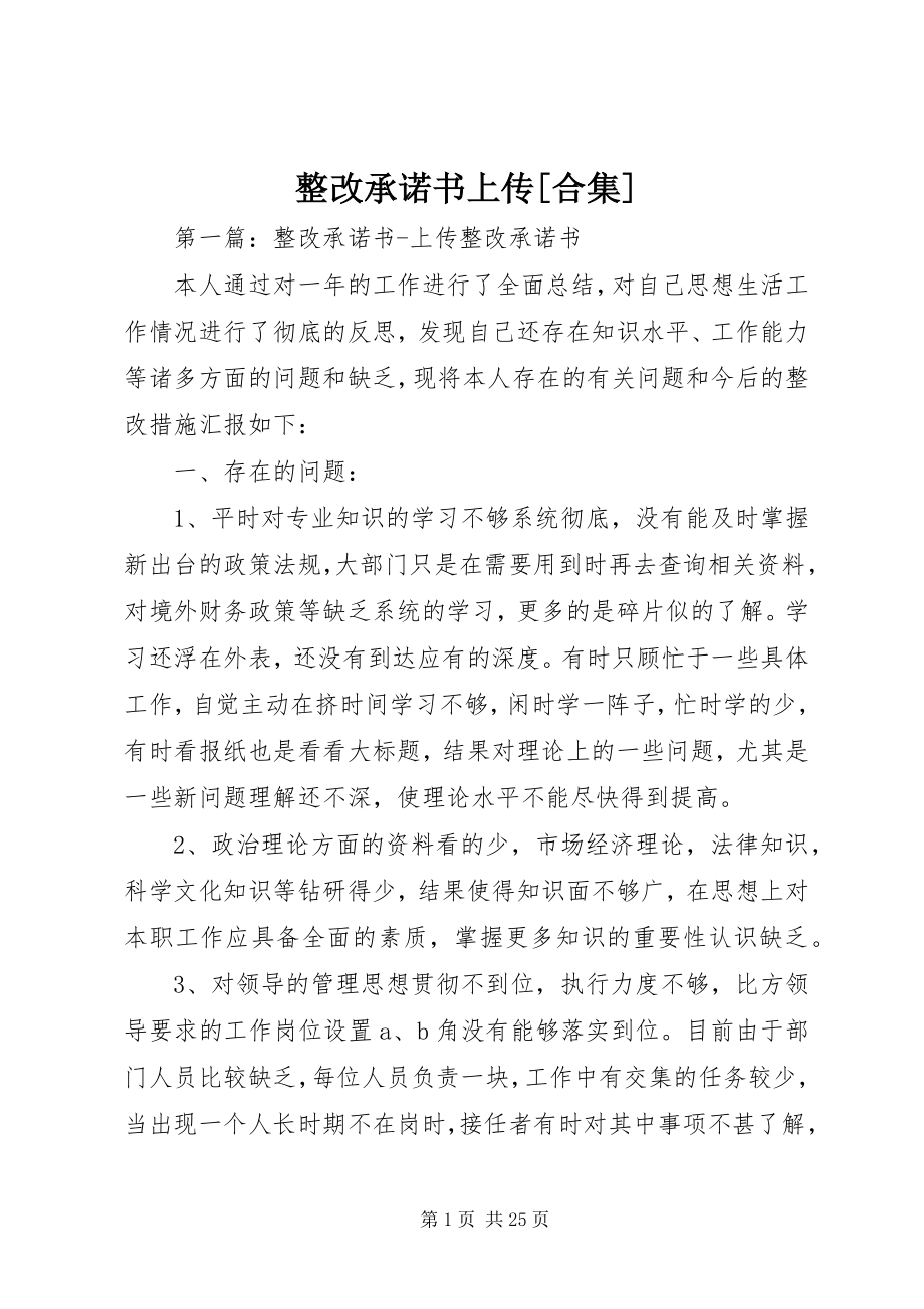 2023年整改承诺书上传合集.docx_第1页