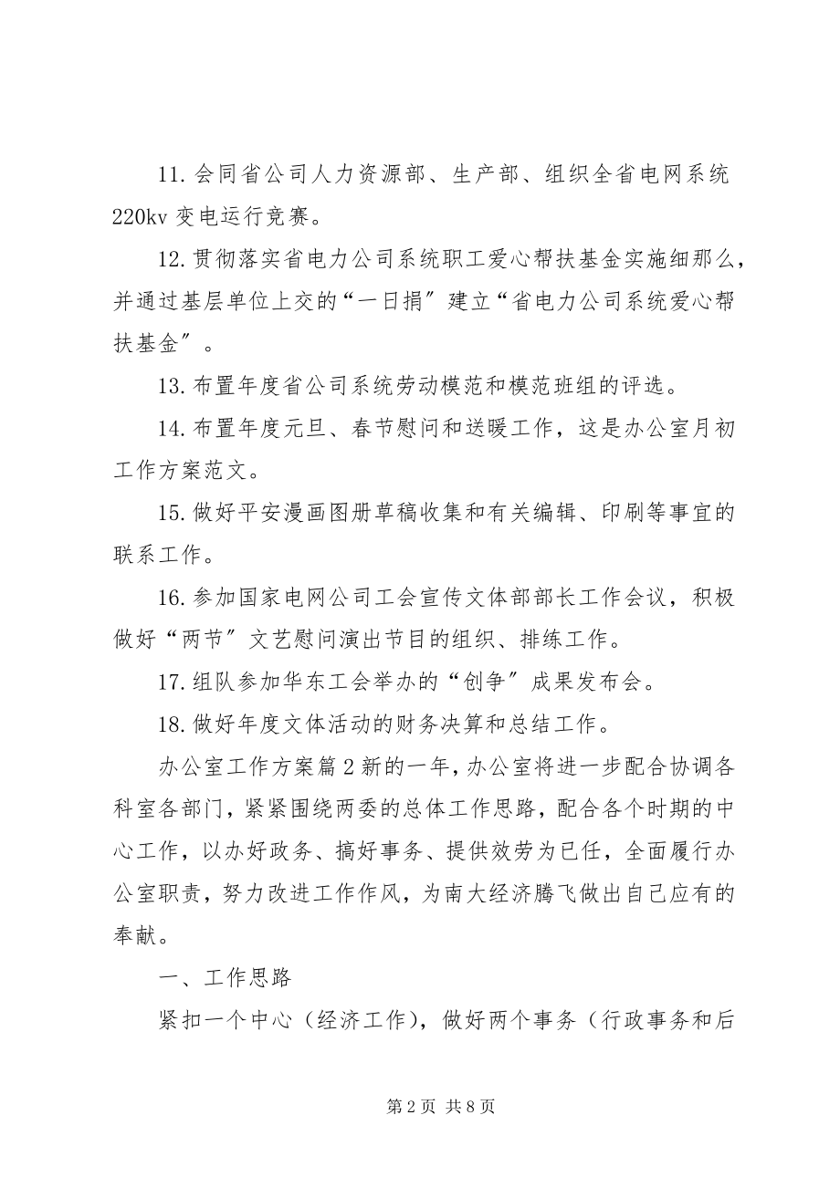 2023年热门办公室工作计划四篇新编.docx_第2页