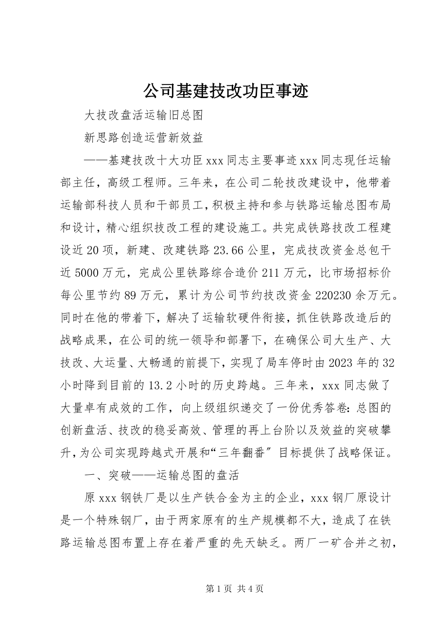 2023年公司基建技改功臣事迹.docx_第1页