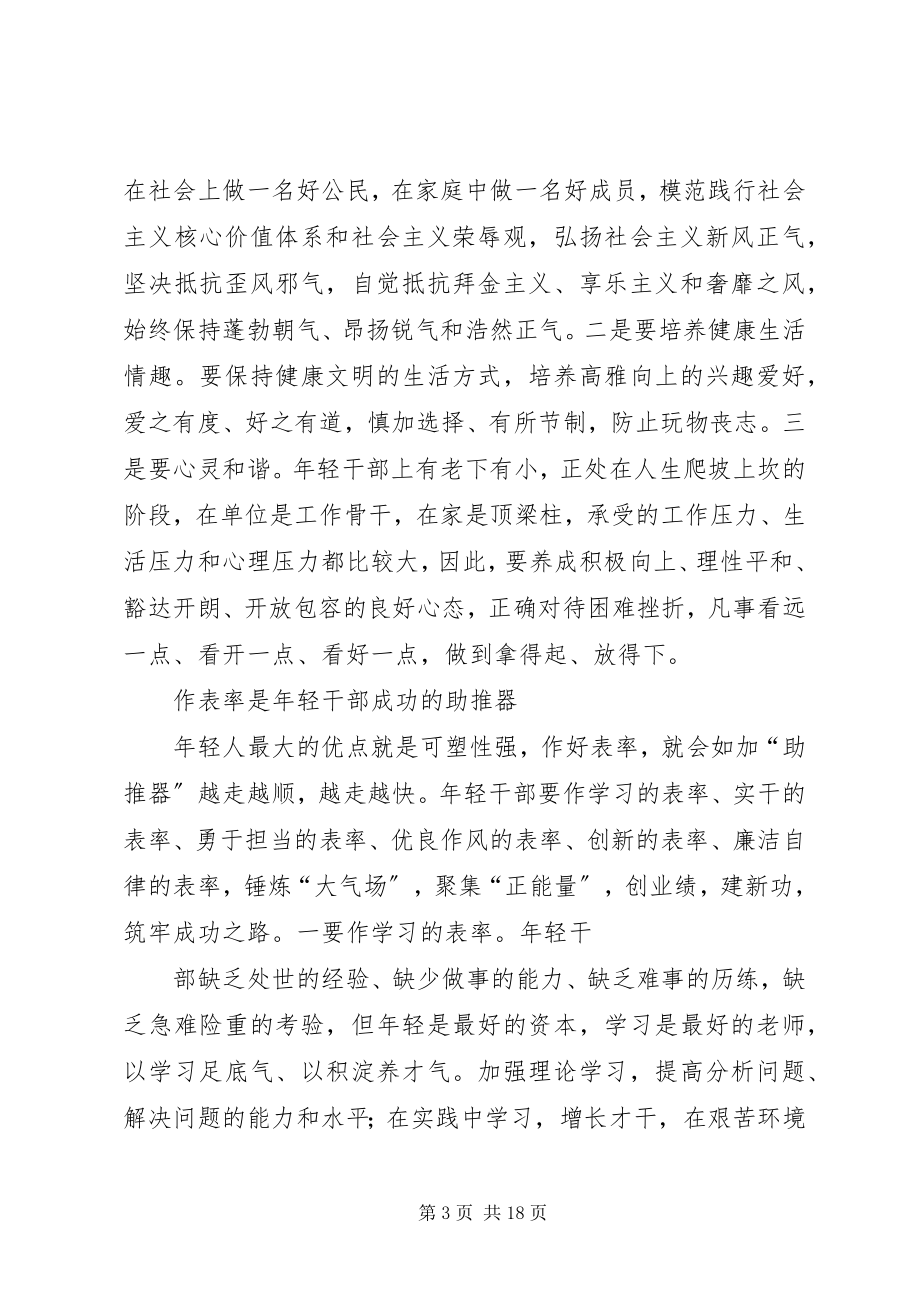 2023年轻干部要讲党性重品行作表率.docx_第3页