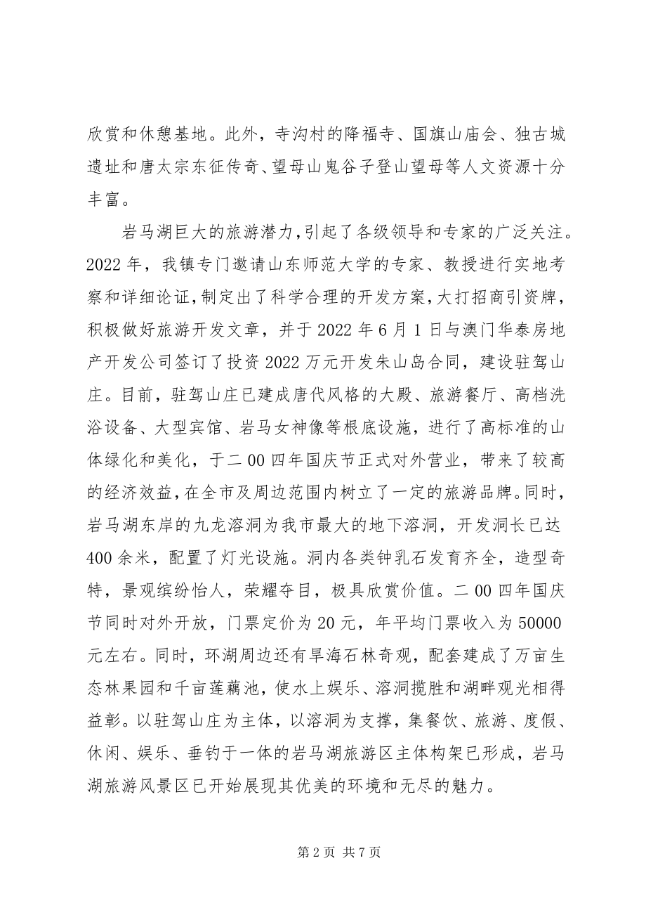 2023年镇旅游开发现状及发展规划.docx_第2页