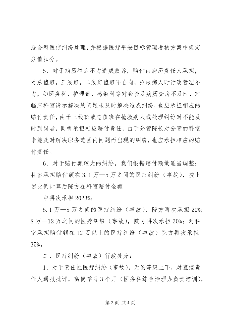 2023年医院医疗纠纷事故处理管理办法.docx_第2页