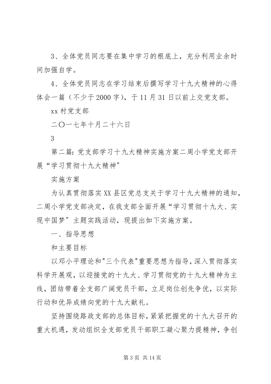 2023年XX党支部十九大精神学习计划.docx_第3页