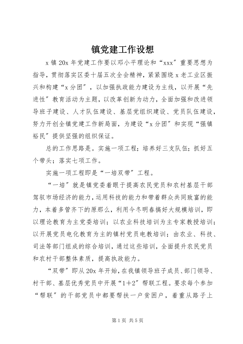 2023年镇党建工作设想.docx_第1页