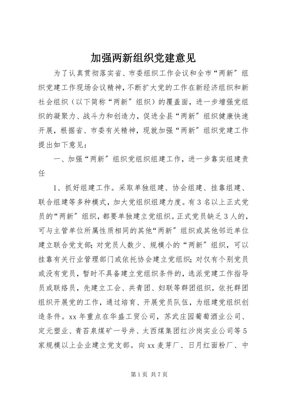 2023年加强两新组织党建意见.docx_第1页